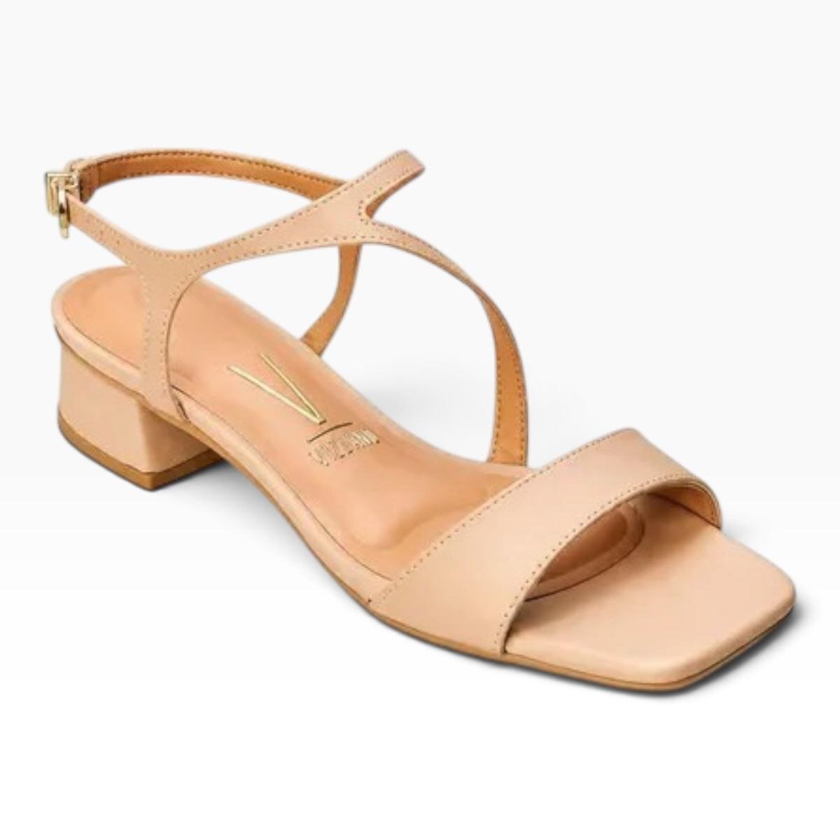 SANDALIA VIZZANO FEMININA SALTO BLOCO CASUAL 6454.141 BEGE