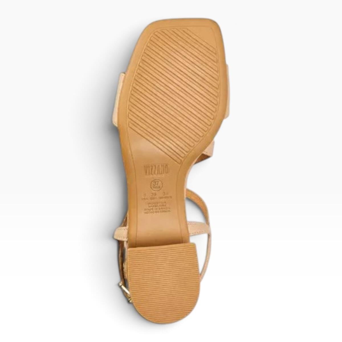 SANDALIA VIZZANO FEMININA SALTO BLOCO CASUAL 6454.141 BEGE Bege 3