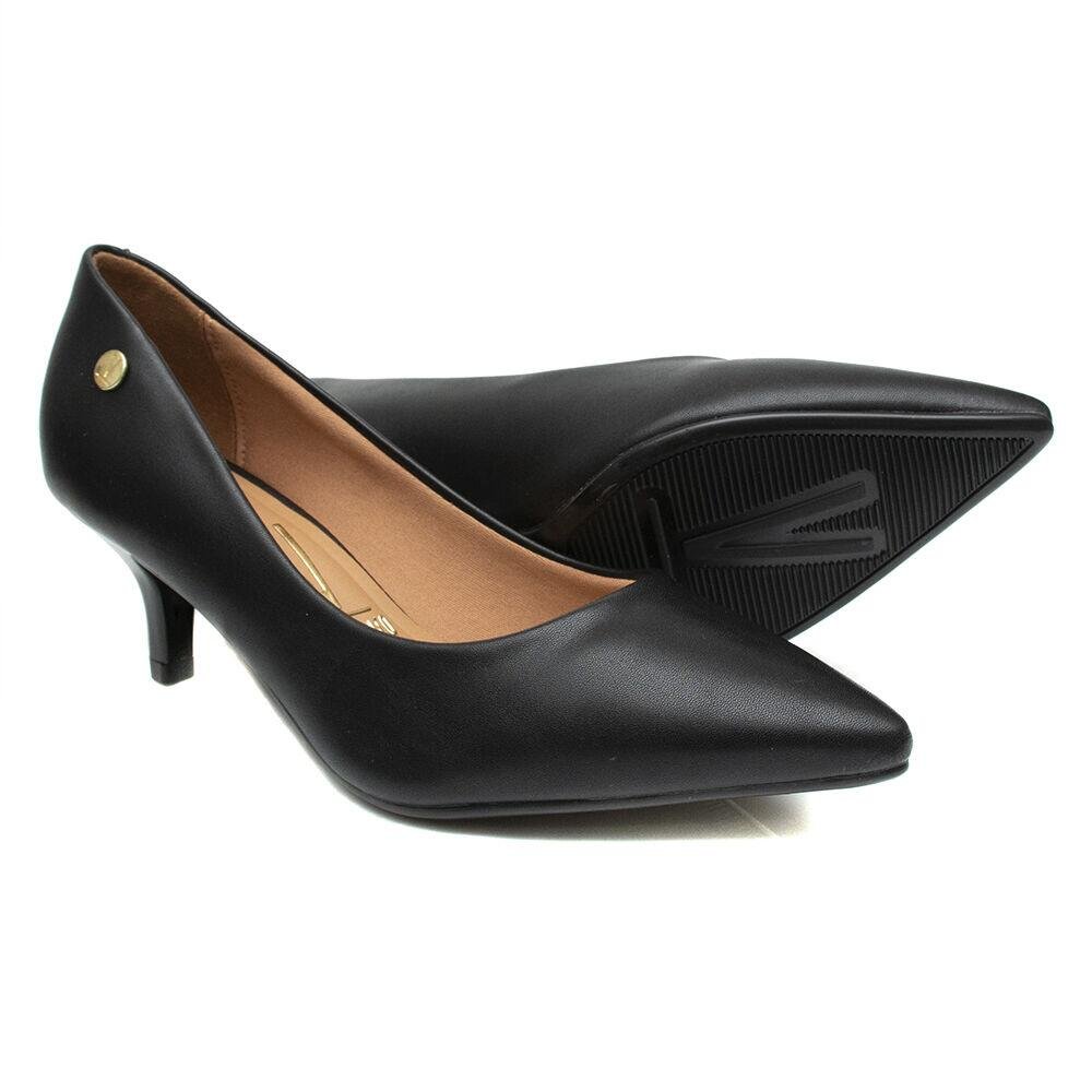 Scarpin Vizzano Salto Baixo Preto Preto 4