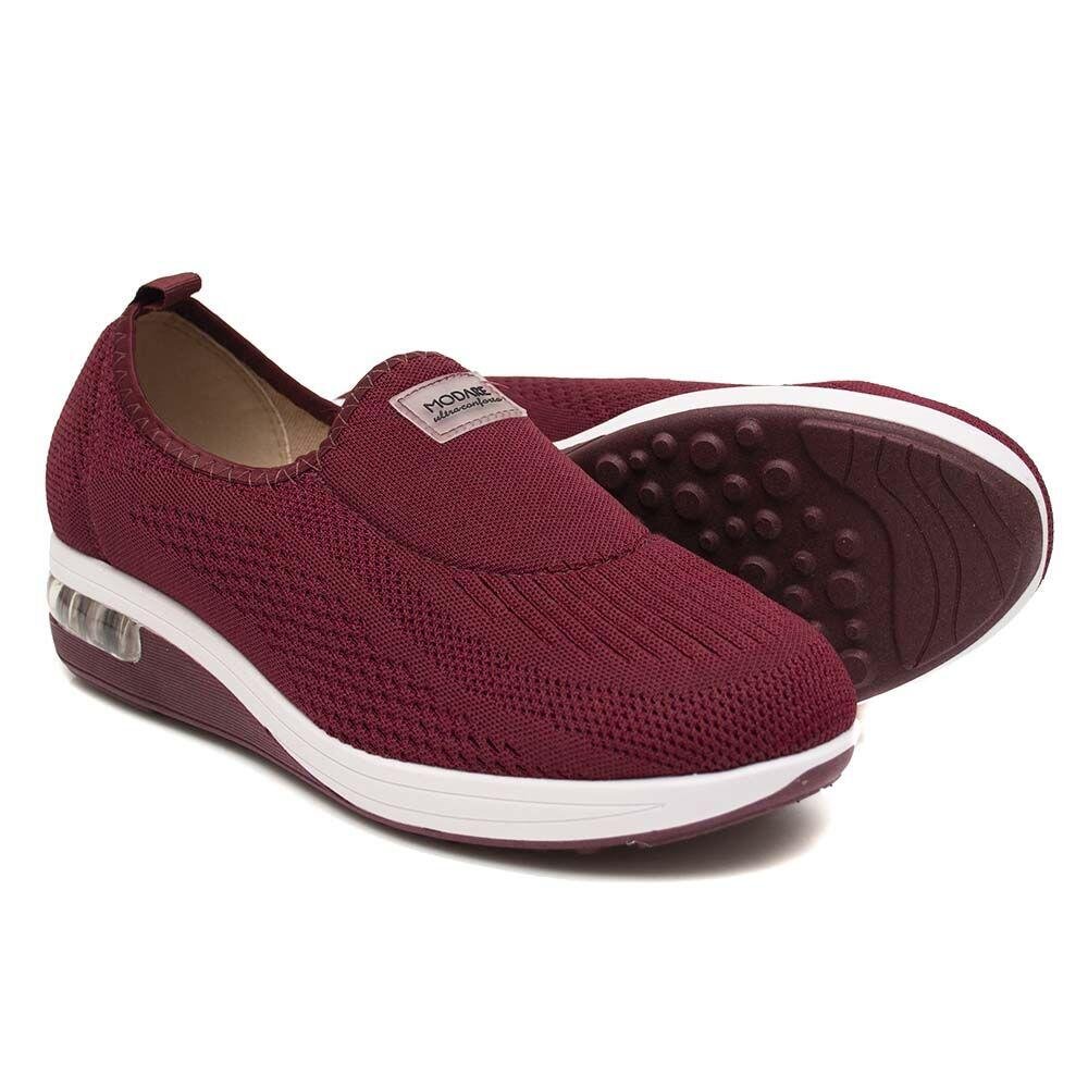 Slip On Modare Tecido Bordô Vermelho 5