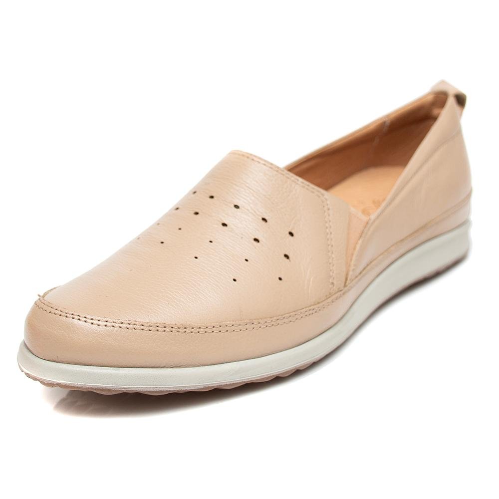 Slip On Opananken Alexxa em Couro Amêndoa Bege 3