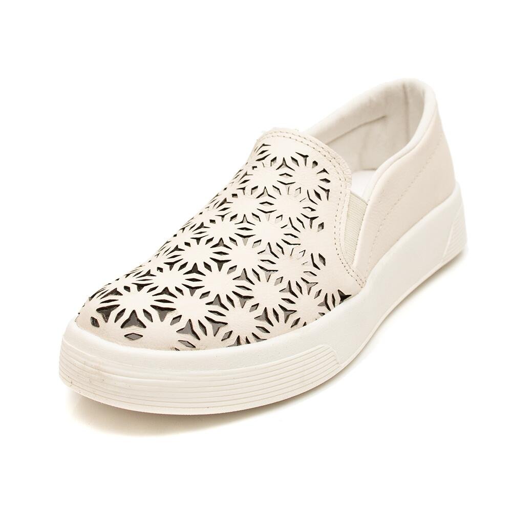 Slip On Marina Mello em Couro Porcelana Branco 4