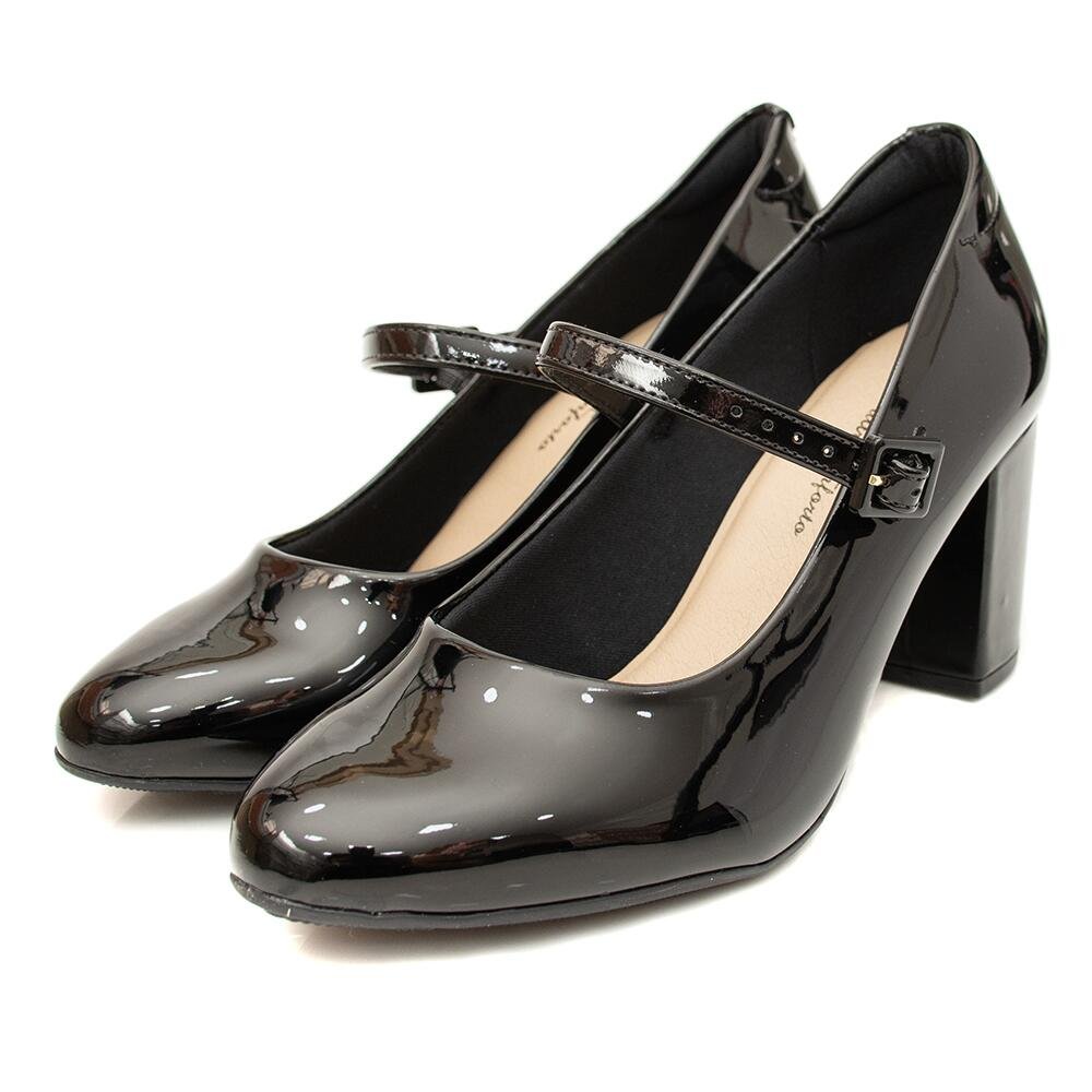 Sapato Boneca Salto Alto Verniz Preto Preto 2