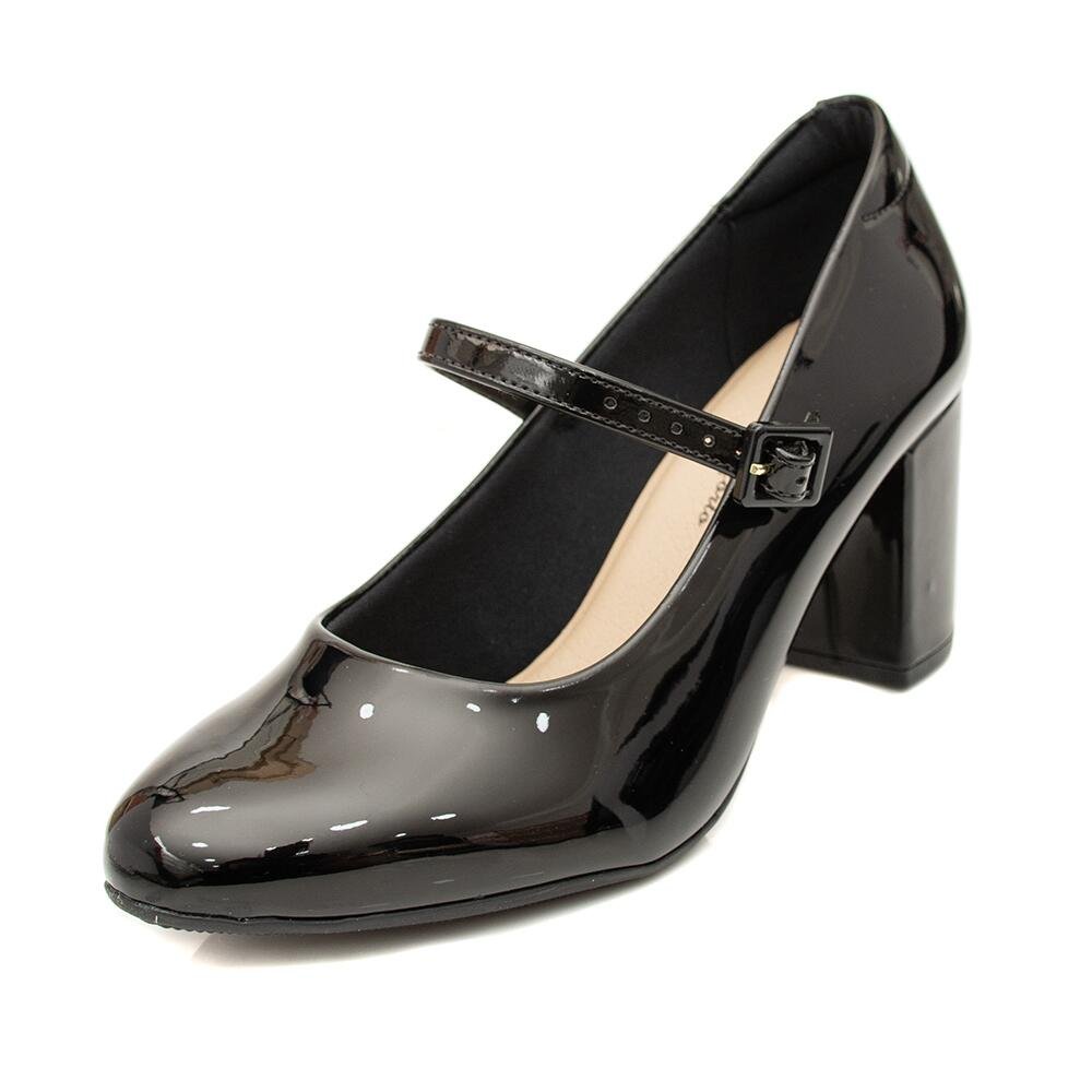 Sapato Boneca Salto Alto Verniz Preto Preto 3