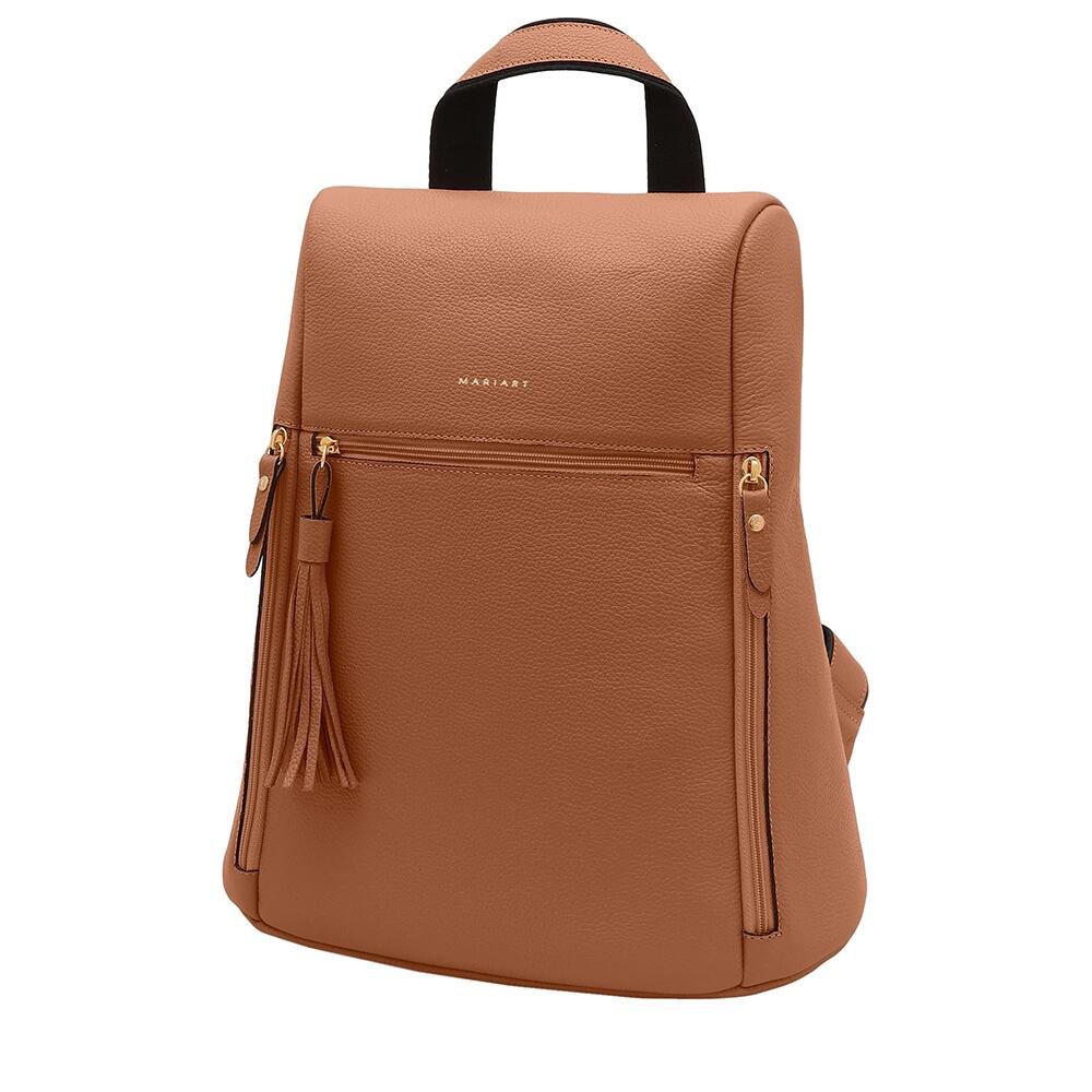 Mochila Mariart em Couro Dalia Caramelo