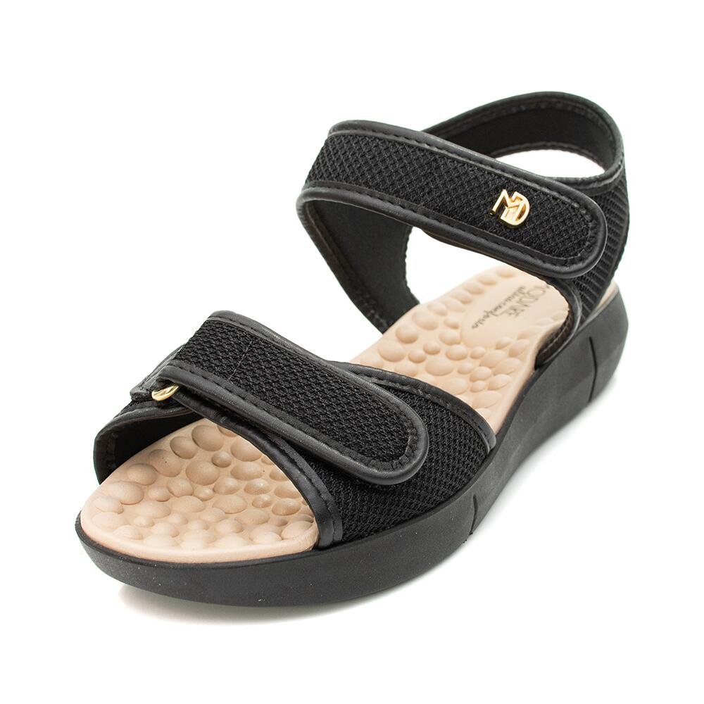 Sandália Modare Tecido Tela Preto Preto 3