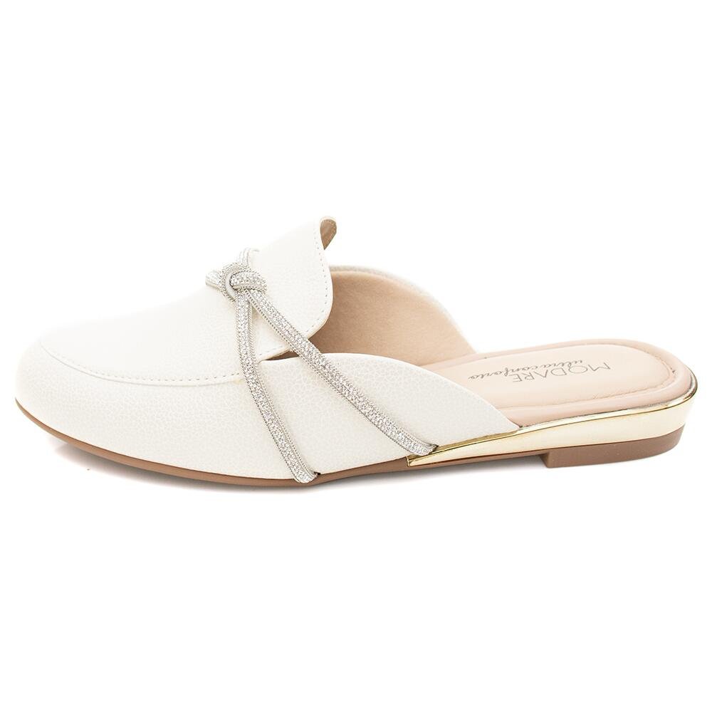 Mule Modare Craquele Cristal Branco Off