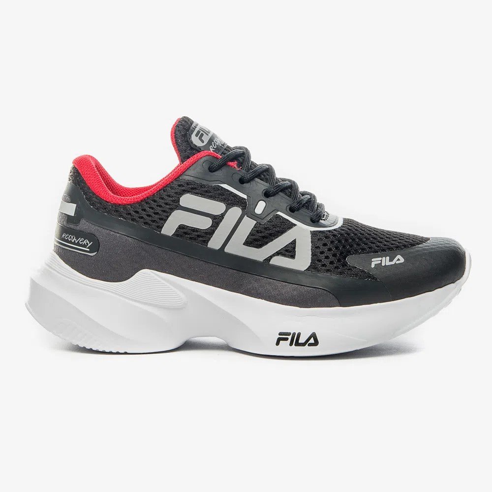 Tênis Fila Recovery Infantil - Preto e Vermelho Preto 1