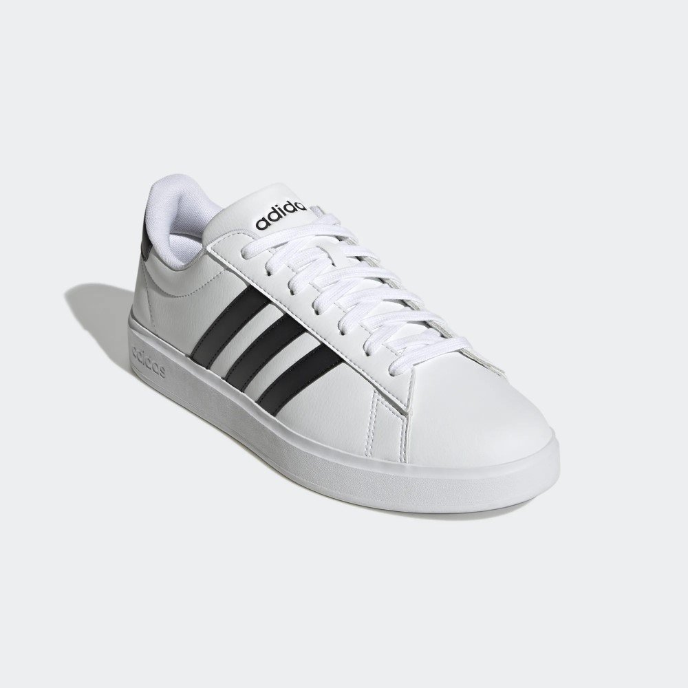 Tênis Adidas Grand Court Cloudfoam Masculino - Branco e Preto Branco 2