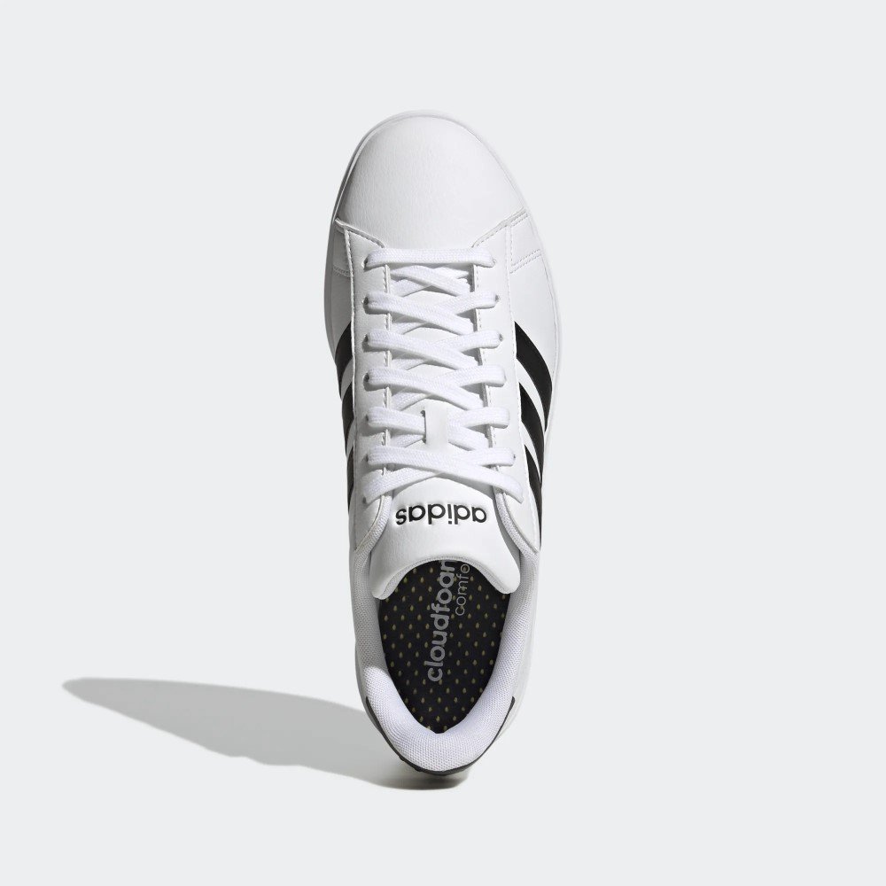 Tênis Adidas Grand Court Cloudfoam Masculino - Branco e Preto Branco 3