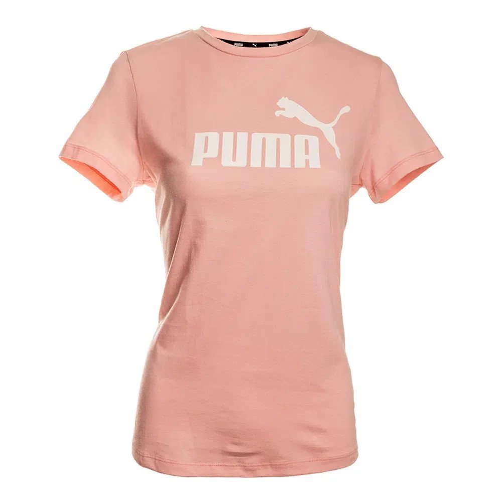 Camiseta Puma Essentials Logo Feminina - Rosa Rosa 1
