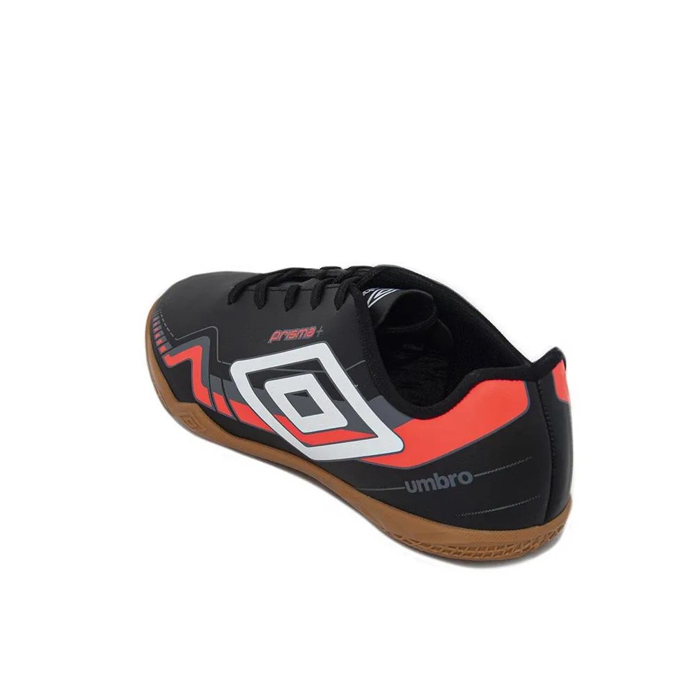 Chuteira Futsal Umbro Prisma+ Masculino - Preto e Coral Preto 3