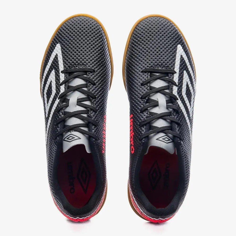 Chuteira Futsal Umbro Force Masculina - Preto e Branco Preto 2
