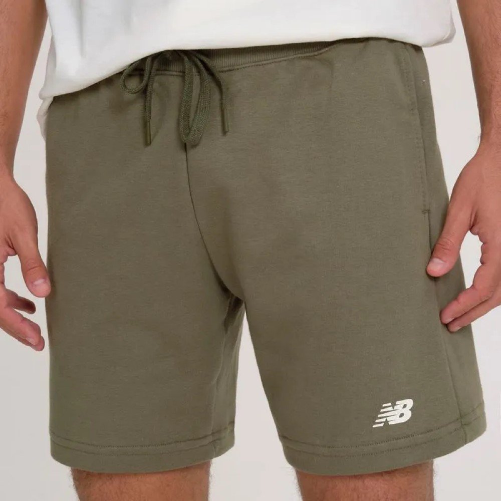 Shorts New Balance Essentials Masculino - Oliva Verde 1