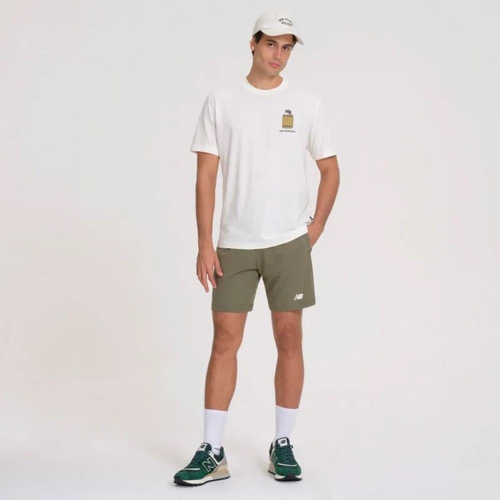 Shorts New Balance Essentials Masculino - Oliva Verde 2