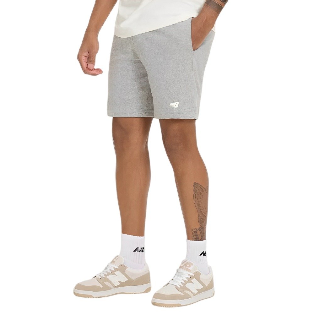 Shorts New Balance Essentials Masculino - Cinza e Branco Cinza 3