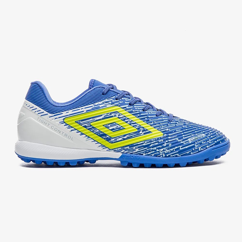 Chuteira Umbro Society Gravity Masculina - Royal e Branco Azul 1