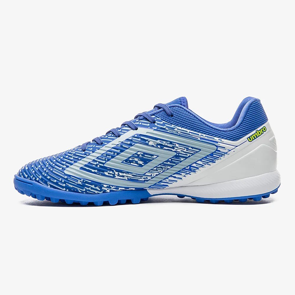 Chuteira Umbro Society Gravity Masculina - Royal e Branco Azul 3