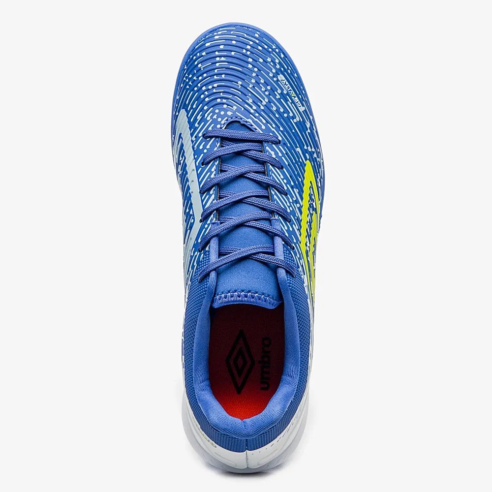 Chuteira Umbro Society Gravity Masculina - Royal e Branco Azul 4