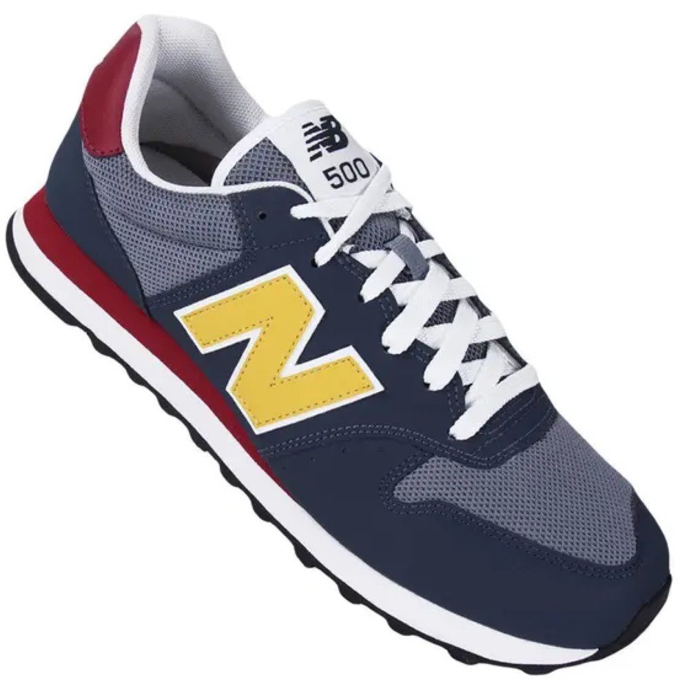 Tênis New Balance 500V2 Masculino - Marinho e Vermelho Azul 2