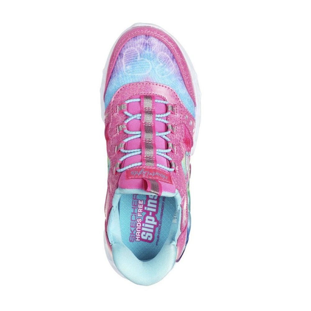 Tênis Skechers Infantil Infinite Heart Lights - Preto e Rosa Preto 4