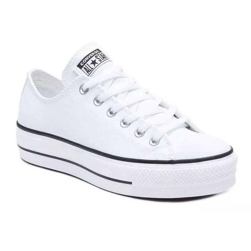 Tênis Converse All Star Plataforma Couro - Branco