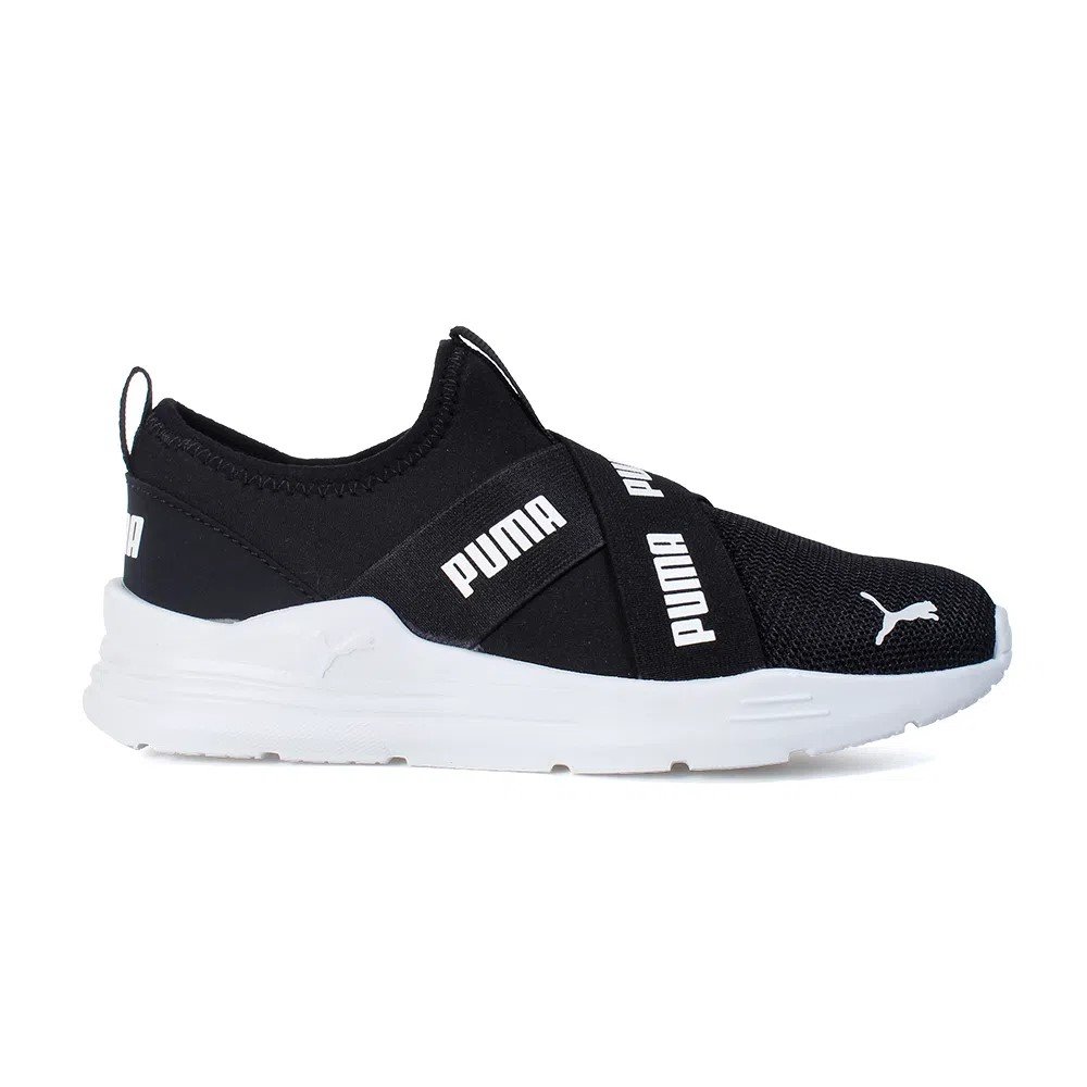 Tênis Puma Wired Run BDP Juvenil - Preto e Branco