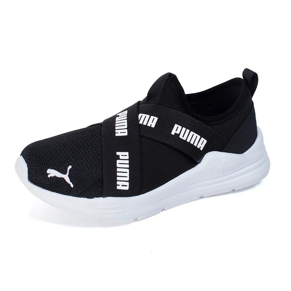 Tênis Puma Wired Run BDP Juvenil - Preto e Branco Preto 2