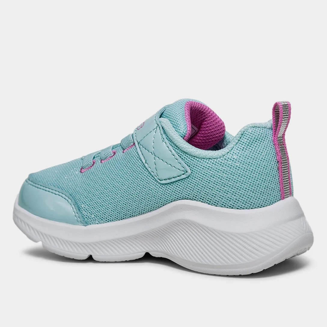Tênis Skechers Infantil Sole Swfters Runn - Azul e Rosa Azul 4