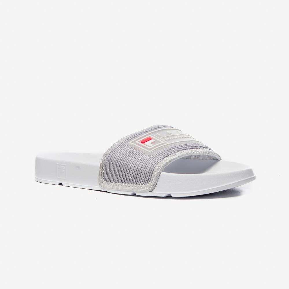 Chinelo Fila Drifter Mesh Feminino Branco/Cinza 3