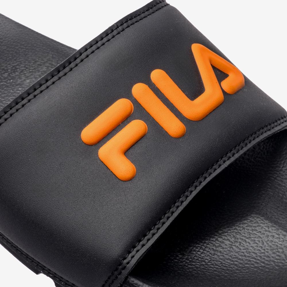 Chinelo Fila Drifter Basic Masculino Preto/Laranja 7