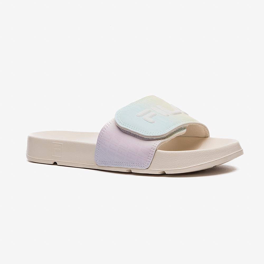 Chinelo Fila Drifter Vlc Feminino Bege/Roxo/Verde 3