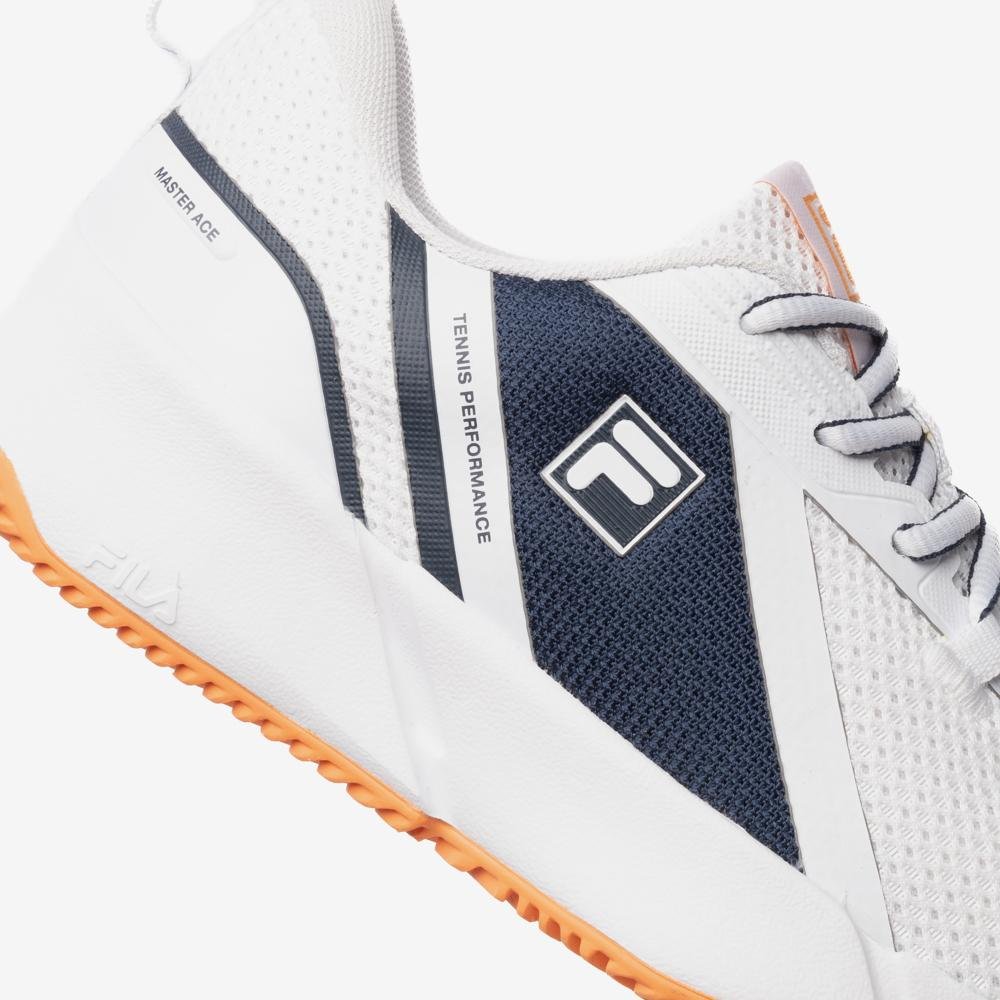 Tênis Fila Master Ace Feminino Branco/Azul/Laranja 7