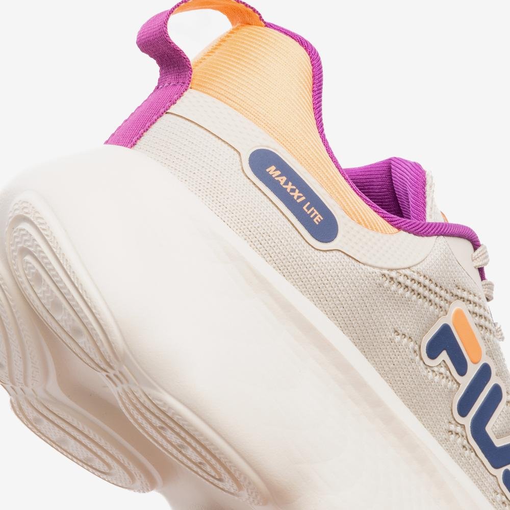 Tênis Fila Maxxi Lite Feminino Bege/Laranja/Azul 8