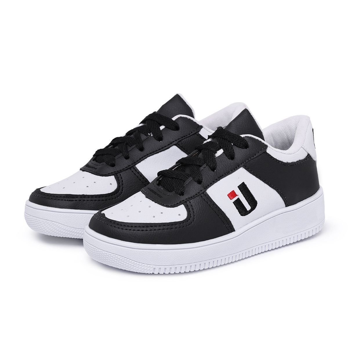 Tênis Infantil Casual Menina Menino Unissex Escolar Básico Sola Alta Estiloso Branco 4