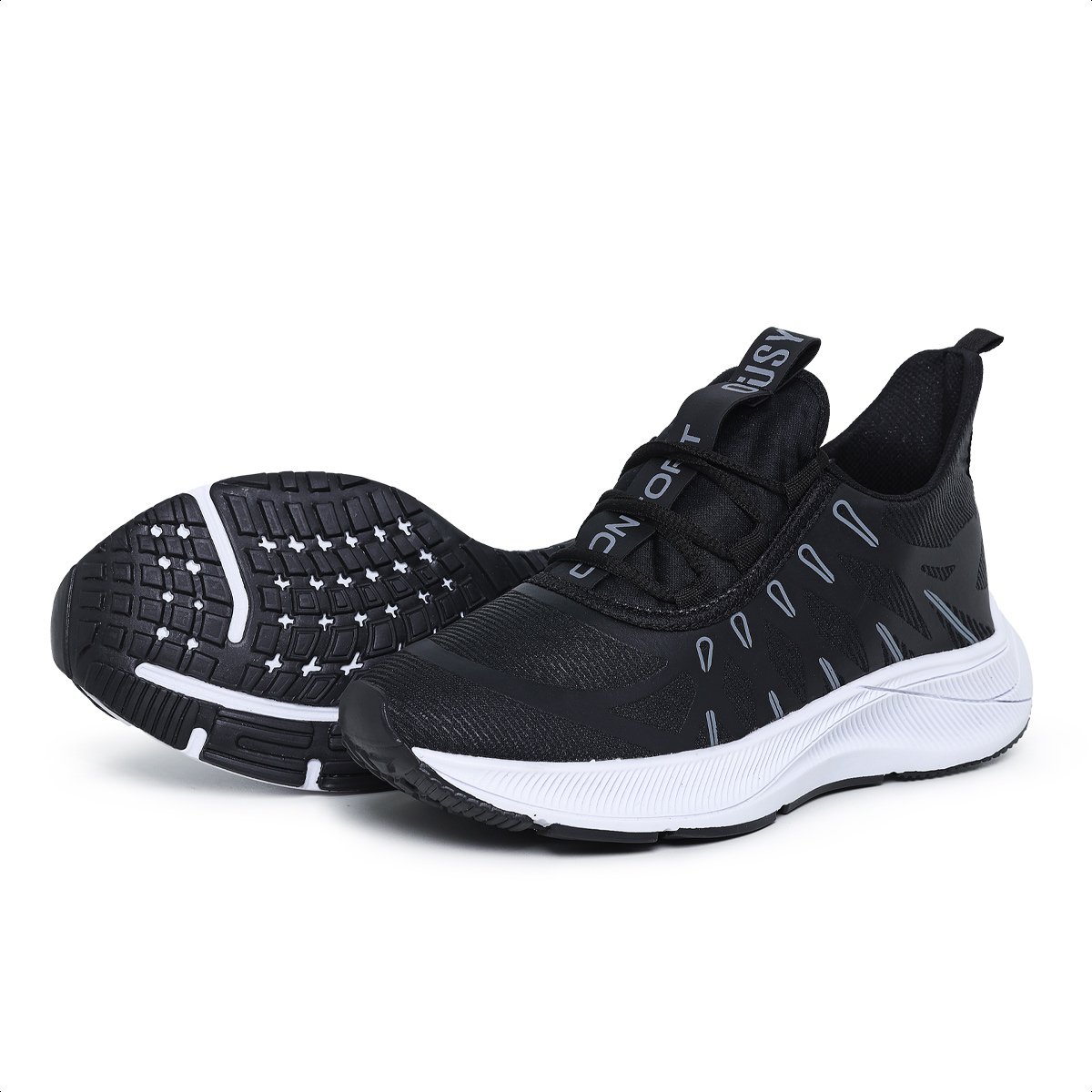 Kit Tenis Masculino Caminhada Pares Leve Confortavel Combo Preto/Azul
