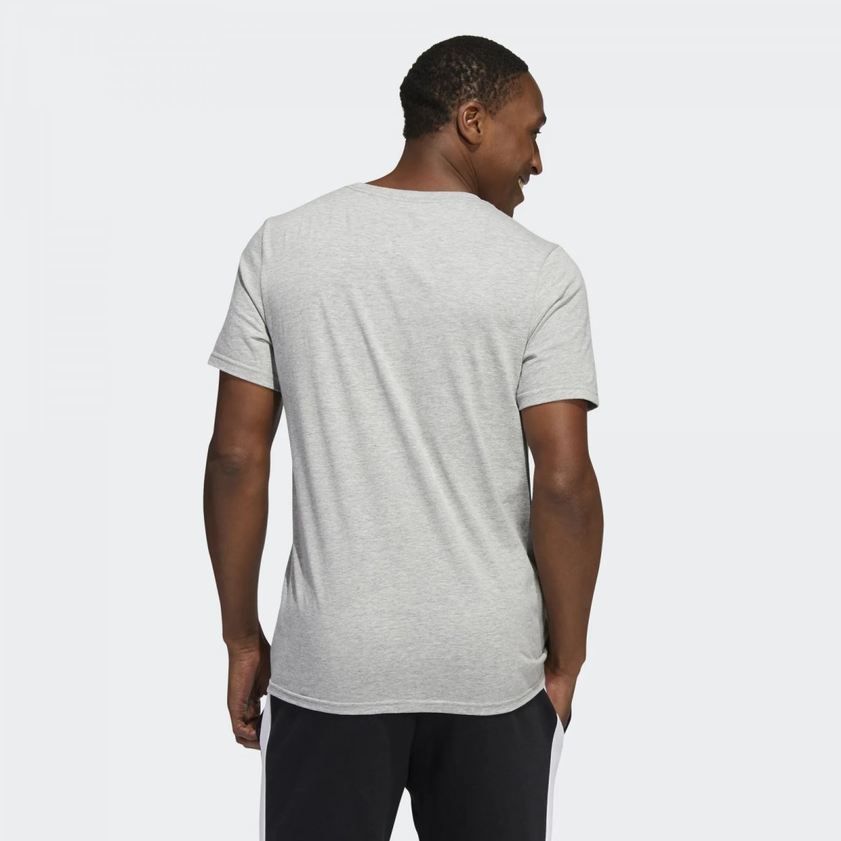 Camiseta Adidas Art Logo Cinza/Azul Claro 2
