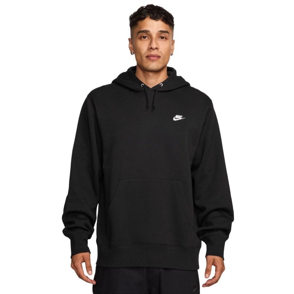 Moletom Nike Club Pullover Fleece Hoodie - masculino - preto