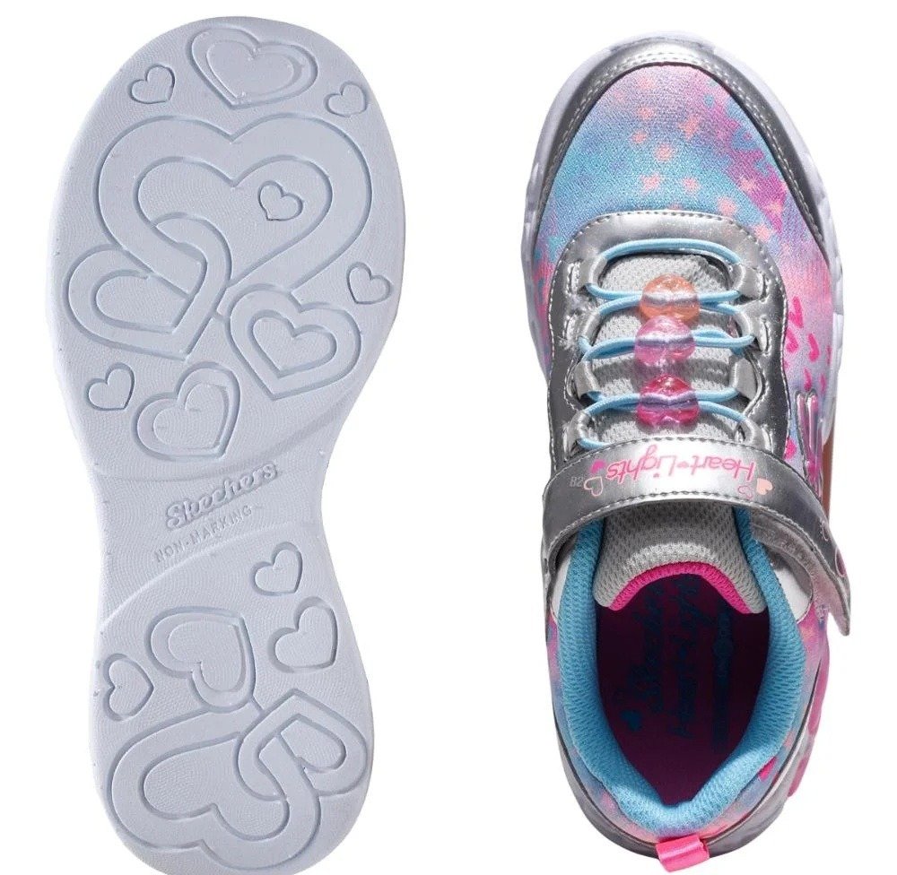 Tênis Skechers S Lights Eternal Heart Infantil Rosa 6