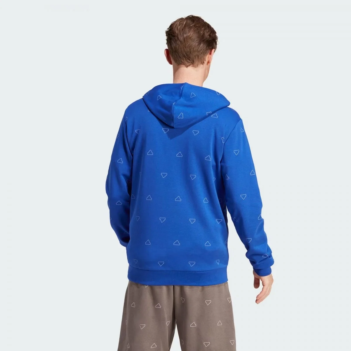 Moletom Adidas Monograma Com Capuz - masculino - azul e branco Azul 2