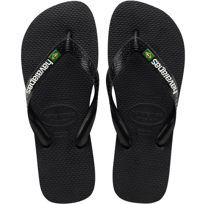 Chinelo Havaianas Brasil Logo Fc - unissex Preto 1
