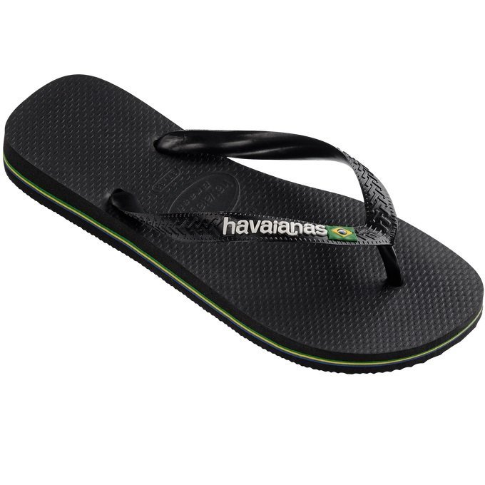 Chinelo Havaianas Brasil Logo Fc - unissex Preto 3