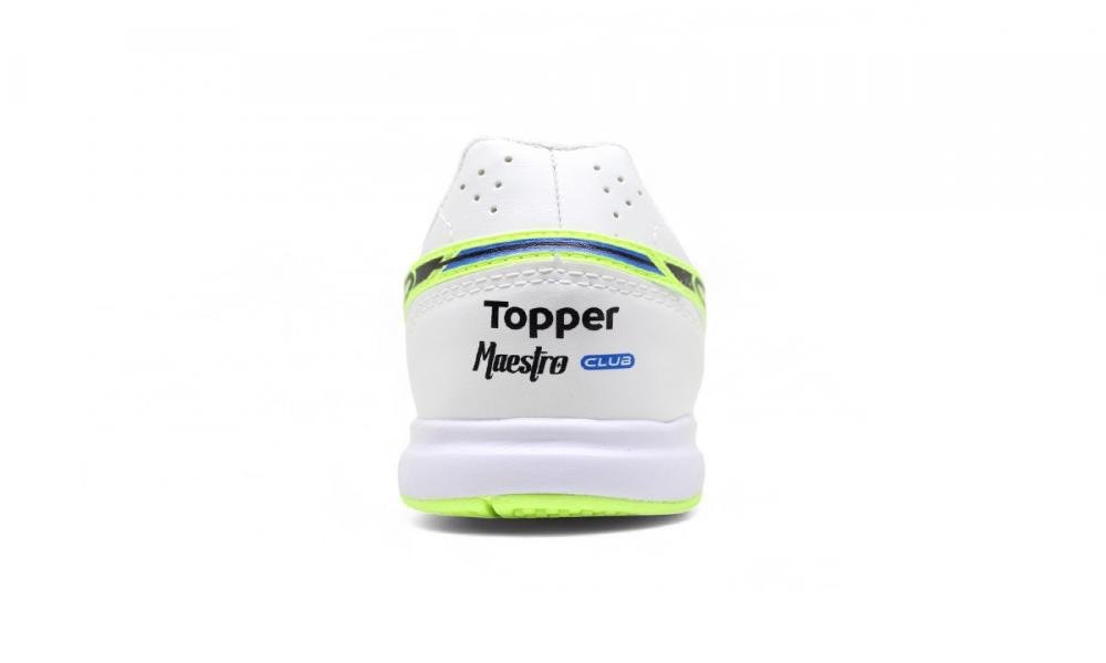 Tenis futsal Topper Maestro Club V - unissex Branco/Verde 3
