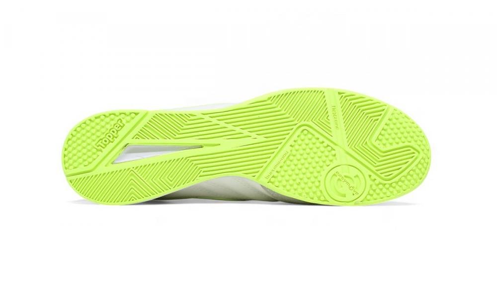 Tenis futsal Topper Maestro Club V - unissex Branco/Verde 4