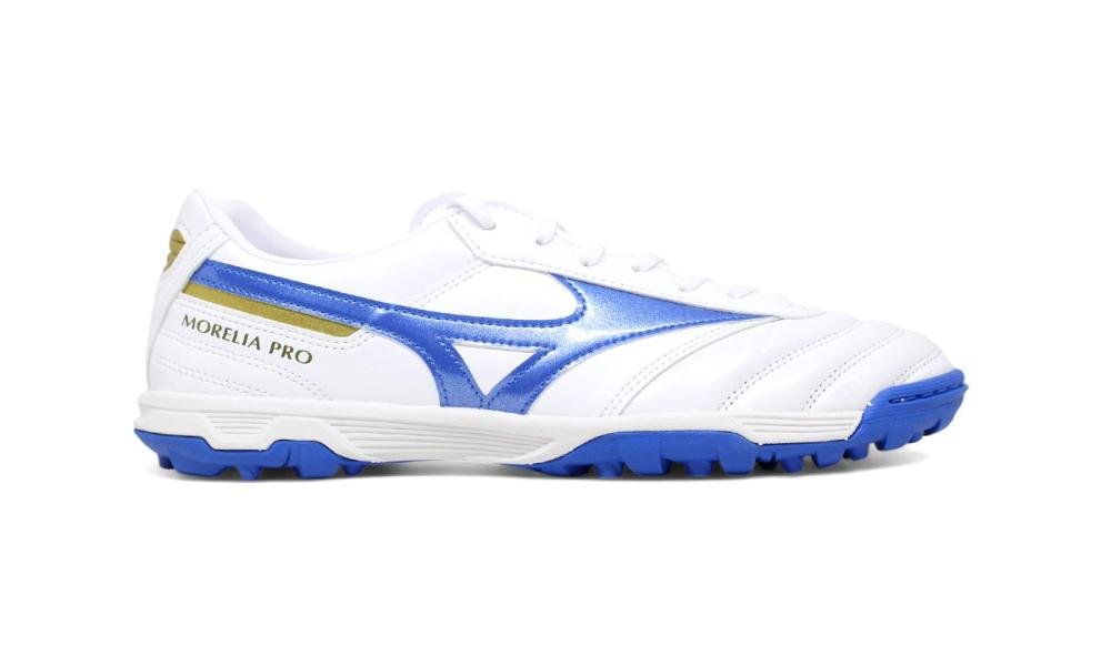Chuteira Society Mizuno Morelia II Pro - masculino - branco e azul Branco 1