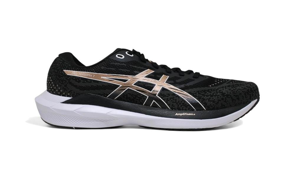Tenis Asics Gel-Nagoya feminino preto e dourado Preto