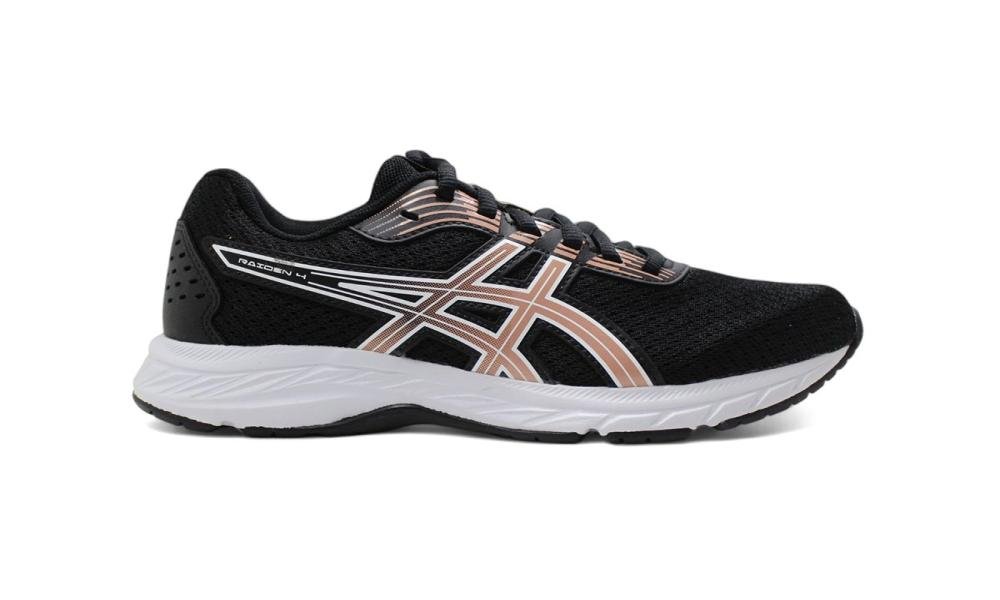 Tenis Asics Raiden masculino preto e rosa Preto/Rosa