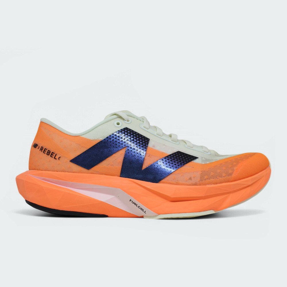 Tenis New Balance Fuelcell Rebel V4 - laranja e branco
