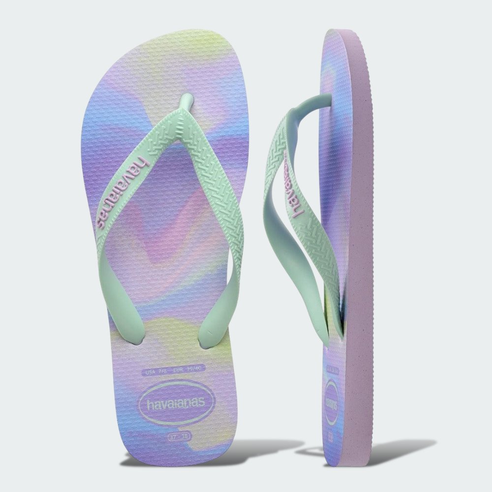 Chinelo Havaianas Top Fashion Fc - verde e roxo Verde/Roxo 2