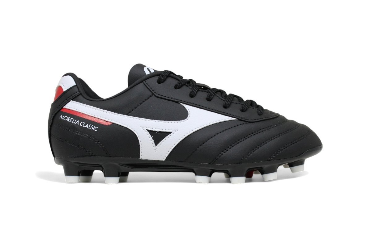 Chuteira Campo Mizuno Morelia Classic - masculino - preto e branco
